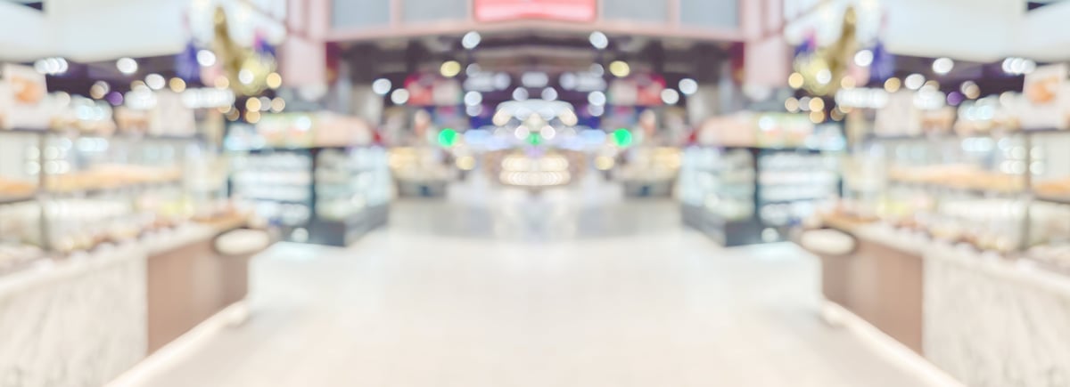 Supermarket Grocery Store Aisle and Shelves